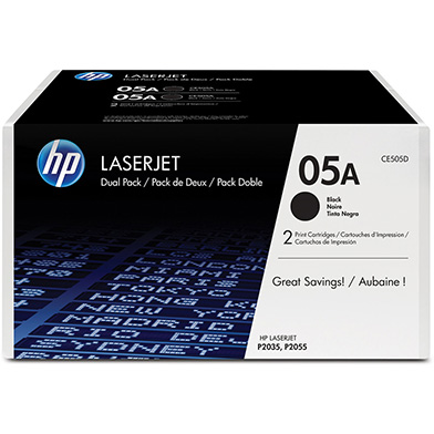 HP CE505D 05A Black Toner Dual Pack (2 x 2,300 Pages)